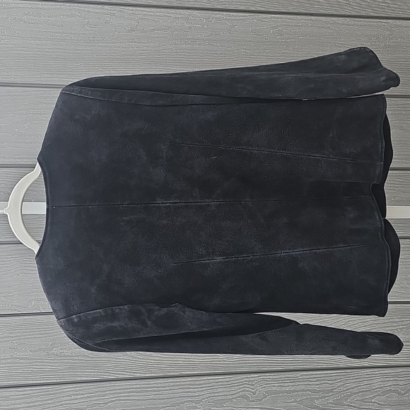 Vintage Black Suede Leather Jacket by Wilkes Bashford XS - Picture 5 of 5